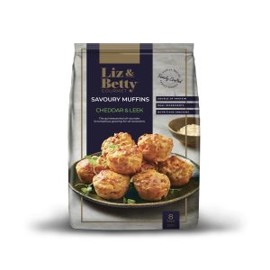 Liz & Betty Savory Muffin - Cheddar & Leek 5/ctn