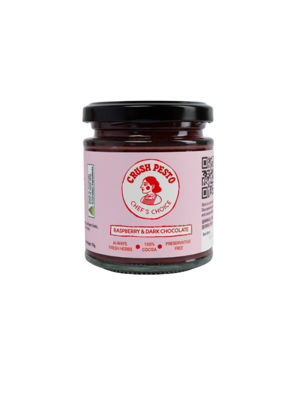 Crush Pesto - Raspberry & Dark Chocolate 170g  6/ctn