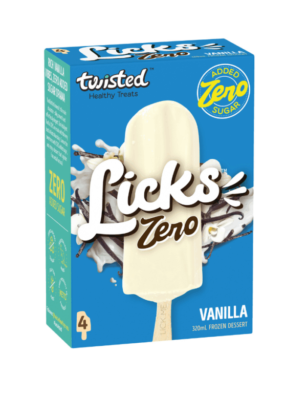 Twisted Licks - Zero Vanilla  (4x80ml) x 6