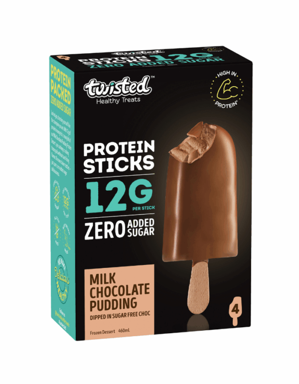 Twisted Protein Sticks - Milk Choc Pudding (4 x 115ml) x 6
